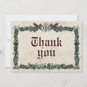 Mediaeval Middle Ages Thank You Card