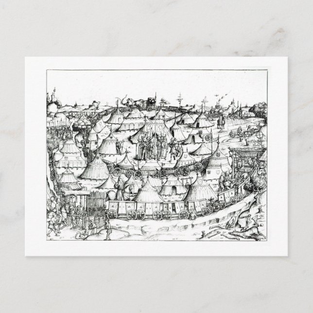 Mediaeval military encampment, from a book, pub. 1 postcard (Front)