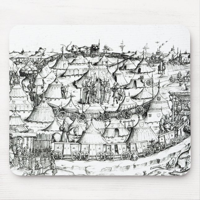Mediaeval military encampment, from a book, pub. mouse mat (Front)