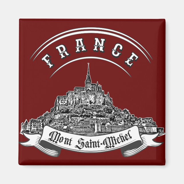 Mediaeval monastery Mont Saint Michel. France. Magnet (Front)