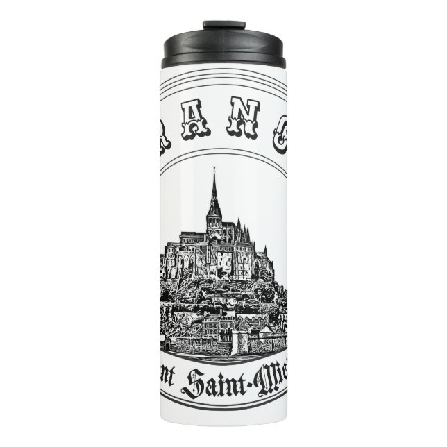 Mediaeval monastery Mont Saint Michel. France. Thermal Tumbler (Front)