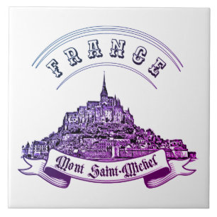 Mediaeval monastery Mont Saint Michel. France. Tile