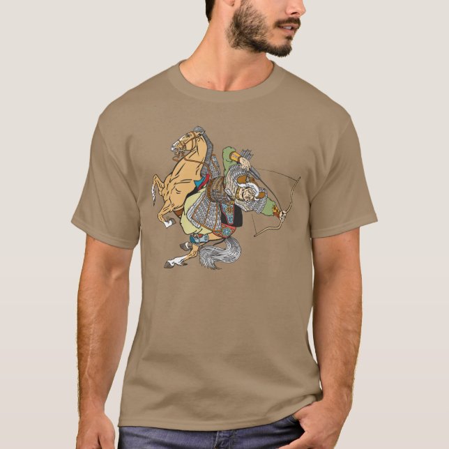 mediaeval Mongol warrior T-Shirt (Front)