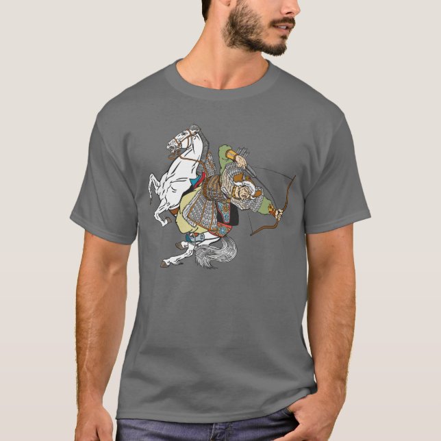 mediaeval Mongol warrior T-Shirt (Front)