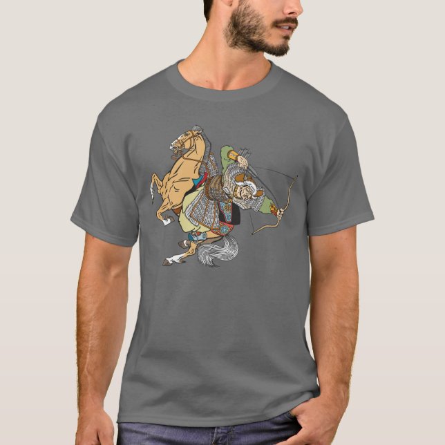 mediaeval Mongol warrior T-Shirt (Front)