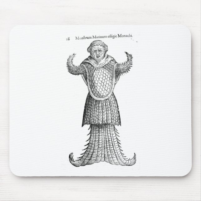 Mediaeval Monkfish Mouse Mat (Front)