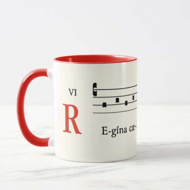 Mediaeval Music Catholic Gregorian Chant Vintage Mug (Left)