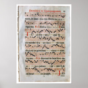 Mediaeval Music Score Poster
