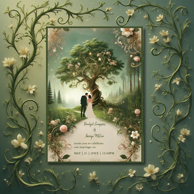 Mediaeval mystic Enchanted Forest Wedding  Invitation (Creator Uploaded)