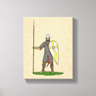 Mediaeval Norman Knight Circa 1066 Canvas Print
