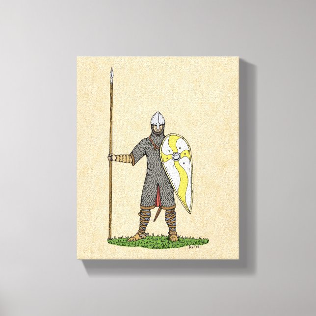 Mediaeval Norman Knight Circa 1066 Canvas Print (Front)