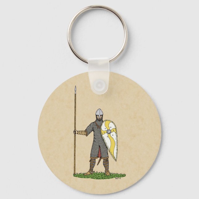 Mediaeval Norman Knight Circa 1066 Key Ring (Front)