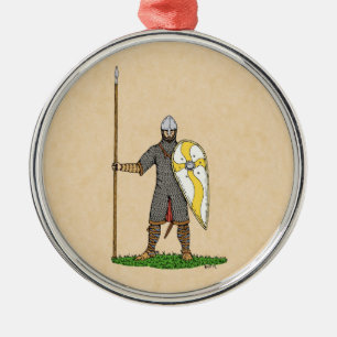 Mediaeval Norman Knight Circa 1066 Metal Tree Decoration