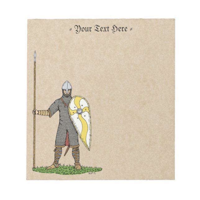 Mediaeval Norman Knight Circa 1066 Notepad (Front)