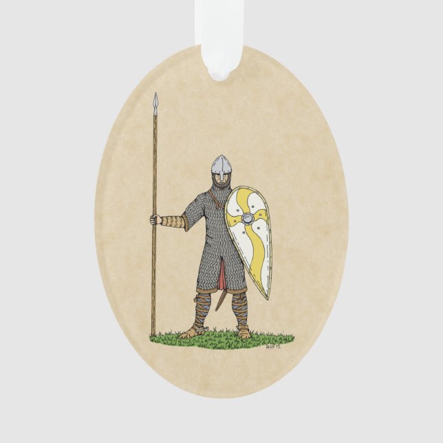 Mediaeval Norman Knight Circa 1066 Ornament (Front)
