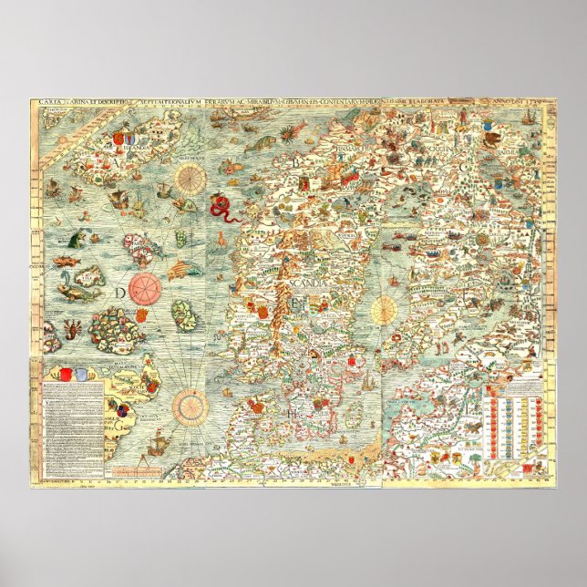 Mediaeval Northern Europe Map Poster (Front)