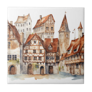 Mediaeval old city  tile