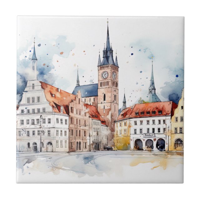 Mediaeval old city  tile (Front)