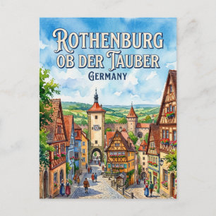 Mediaeval Old Town, Rothenburg ob der Tauber Postcard