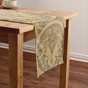 Mediaeval Oriental Griffins And Lions Pattern Short Table Runner