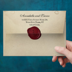 Mediaeval Parchment and Wax Seal Fairytale Envelope