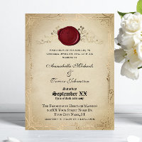Mediaeval Parchment and Wax Seal Fairytale Wedding