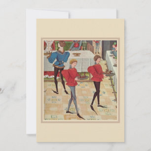 Mediaeval Party Celebration Flat Note Card