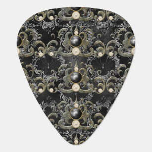 Mediaeval Pearls Design Guitar Pick