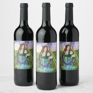 Mediaeval Peasant Maypole Cider Wine Label