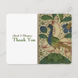 Mediaeval Pheasant Personalised Thank YOu Card