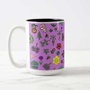 Mediaeval Plants Two-Tone Coffee Mug