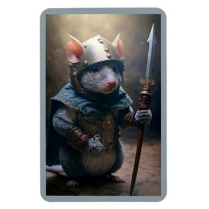 Mediaeval Rat with Spear Magnet