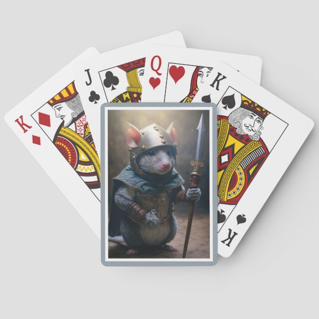 Mediaeval Rat with Spear Playing Cards (Back)