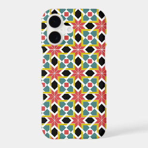 Mediaeval Red Green Black Saltire Cross Pattern