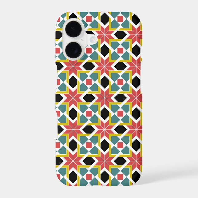 Mediaeval Red Green Black Saltire Cross Pattern (Back)