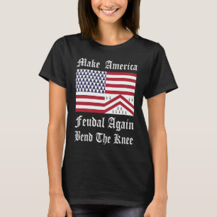 Mediaeval Red White Blue Heraldic America Flag T-Shirt