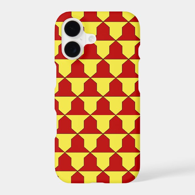 Mediaeval Red Yellow Ferrer Derby Heraldic Pattern (Back)