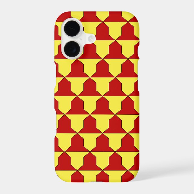 Mediaeval Red Yellow Ferrer Derby Heraldic Pattern (Back)