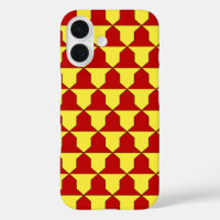 Mediaeval Red Yellow Ferrer Derby Heraldic Pattern