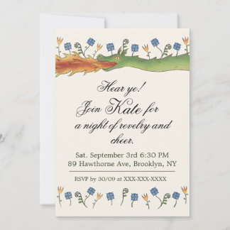 Mediaeval Ren Faire dragon Invitation