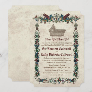 Mediaeval Renaissance Baby Shower Invitation