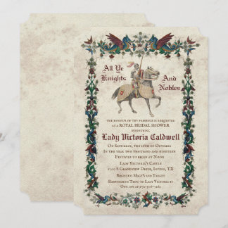 Mediaeval Renaissance Bridal Shower Invitation