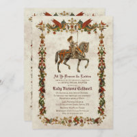 Mediaeval Renaissance Bridal Shower Invitation