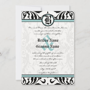 Mediaeval Renaissance Damask Wedding Invitation