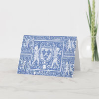 Mediaeval Renaissance Elegant Blue and White