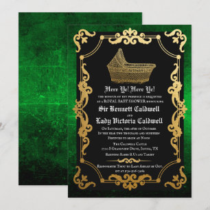 Mediaeval Renaissance Goth Baby Shower Invitation