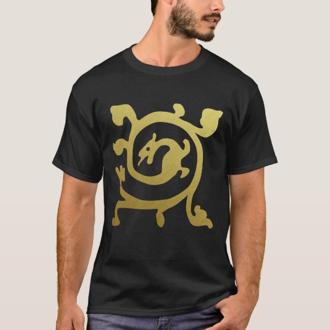 Mediaeval Renaissance Herald Dragon Metallic  T-Shirt (Front)