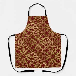 Mediaeval Renaissance Herald Lion Leopard Metallic Apron