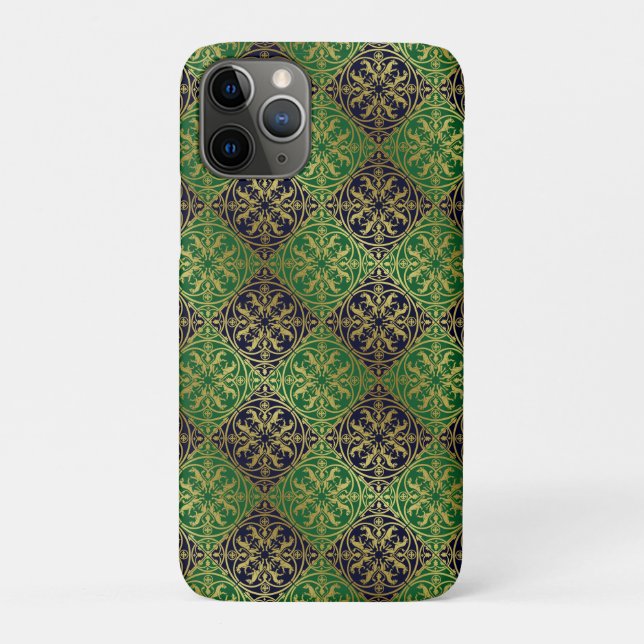 Mediaeval Renaissance Herald Lion Leopard Metallic Case-Mate iPhone Case (Back)