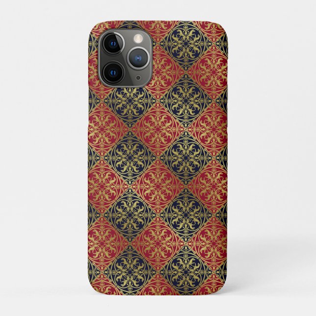 Mediaeval Renaissance Herald Lion Leopard Metallic Case-Mate iPhone Case (Back)